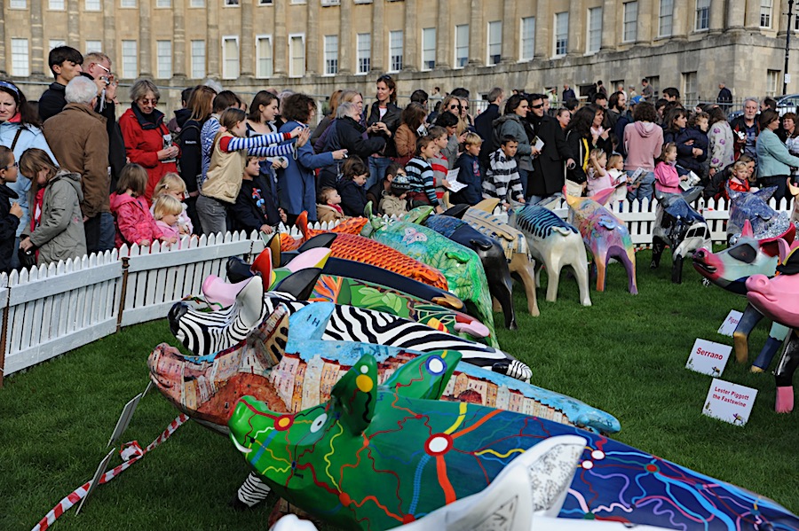 The high profile herd attracted thousands of visitors and delighted Bath residents