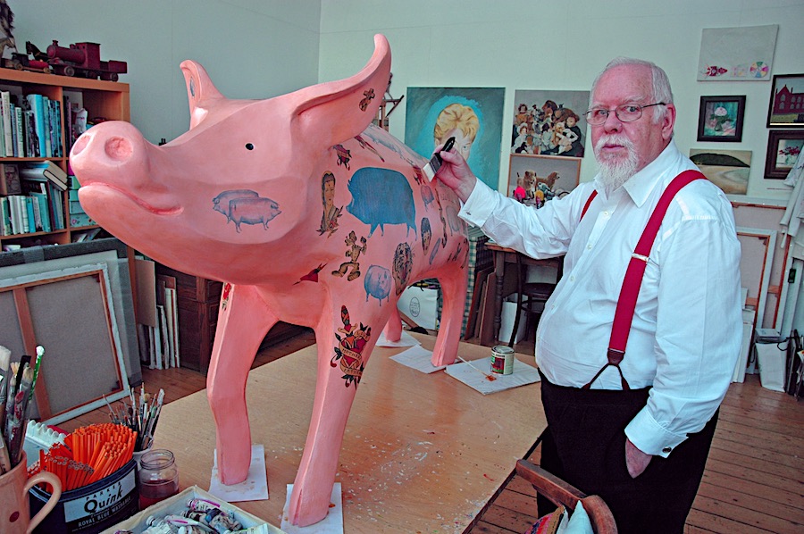 Sir Peter Blake painted ‘Tattoo Pig’