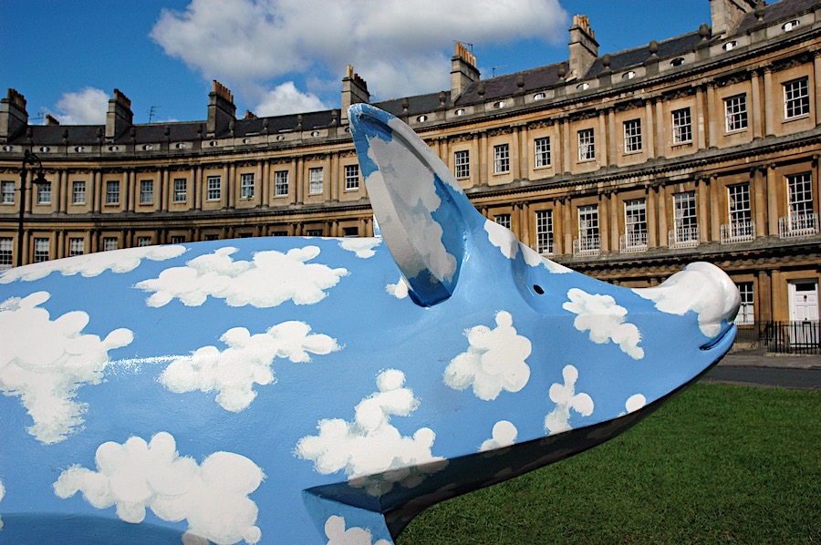 The blank pig sculptures were decorated by artists, celebrities and businesses from Bath and beyond