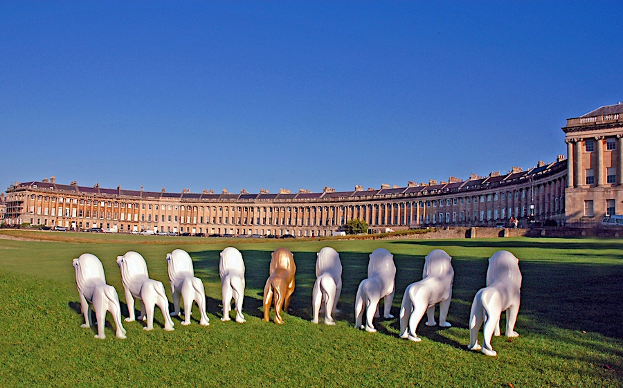 In 2010, a hundred Lions of Bath took pride of place around the city to celebrate the royal history of Bath