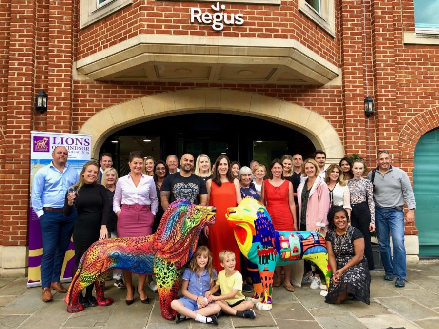 Roarsome evening with Regus artists and lion sponsors